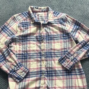 Croft & Barrow Blue and Pink Plaid Shirt